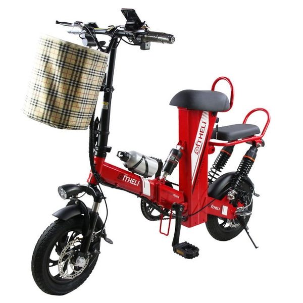 mini electric bike 12-inch power folding scooter adult small generation drive electric bicycle lithium battery electric bike